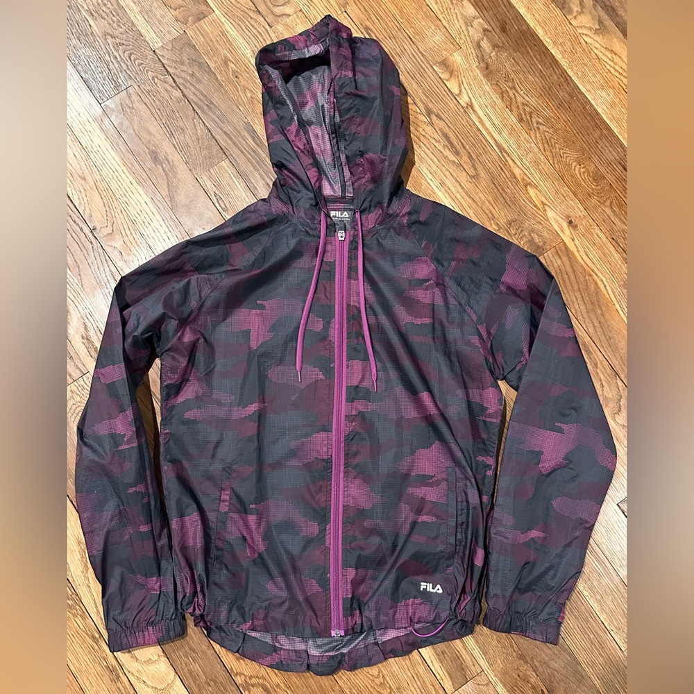 Purple Camo Water Resistant Track Jacket